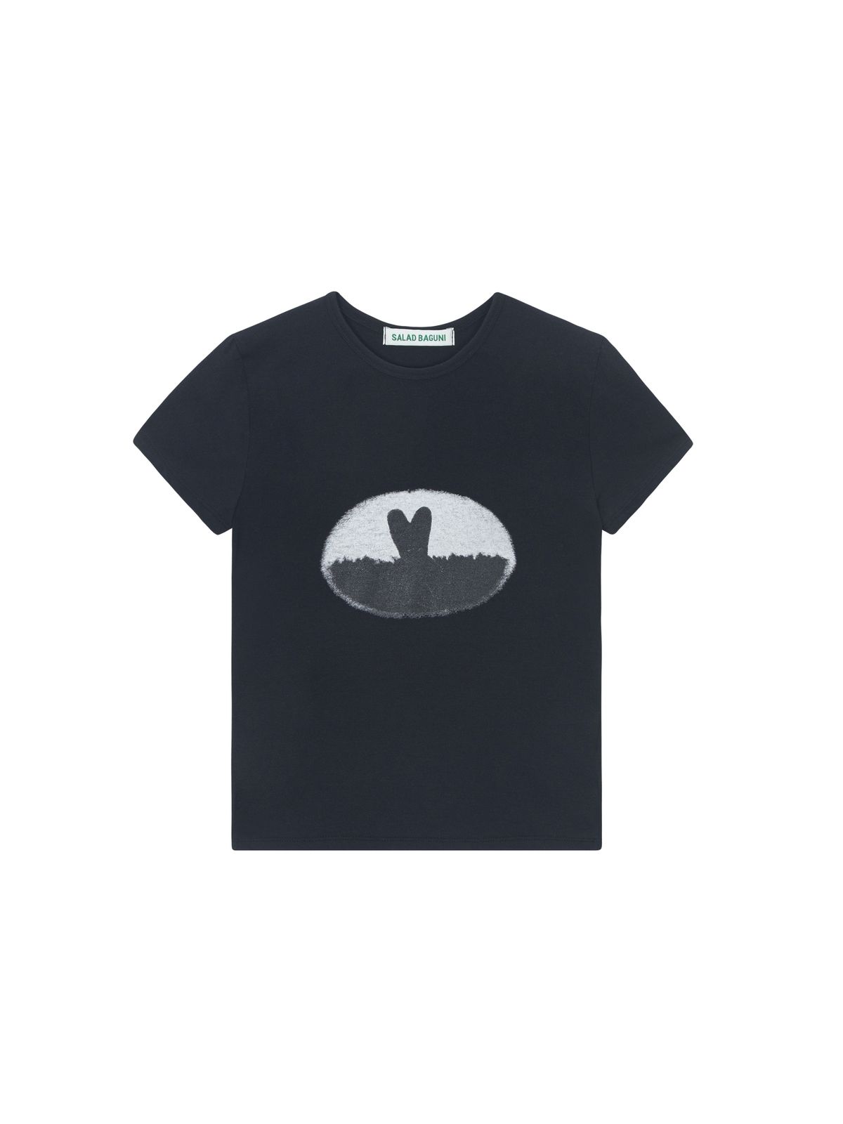 샐러드바구니(SALAD BAGUNI) Signature bunny tee -black