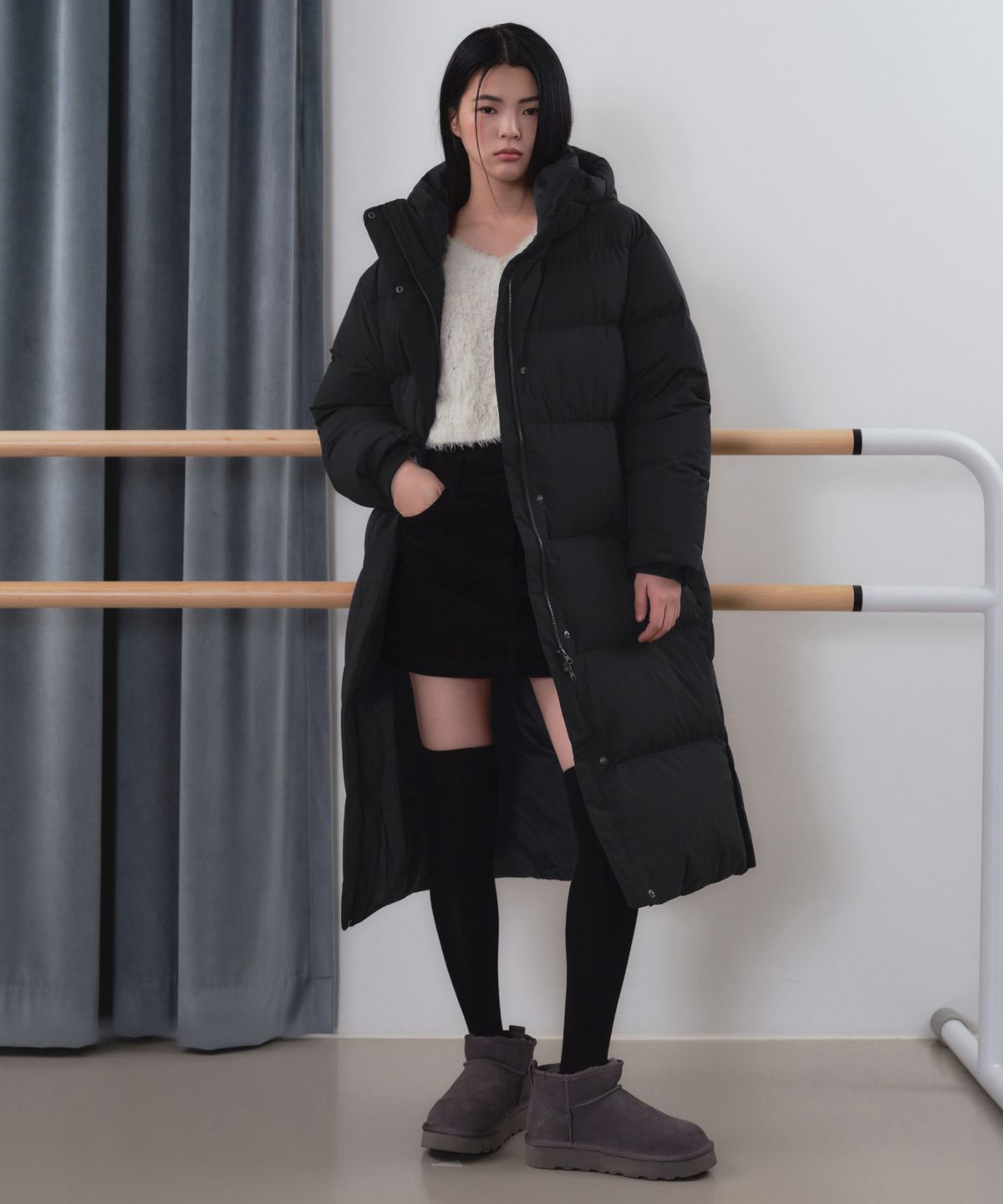 무신사 스탠다드 우먼(MUSINSA STANDARD WOMAN) 우먼즈 롱 다운 파카 [블랙]