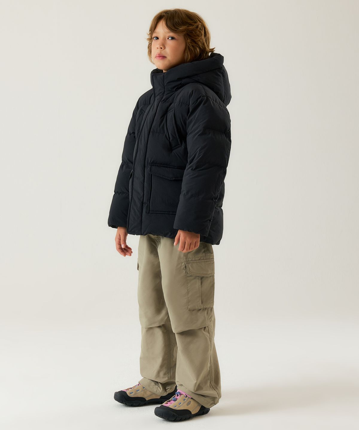 무신사 스탠다드 키즈(MUSINSA STANDARD KIDS) 마운틴 패딩 파카 [블랙]