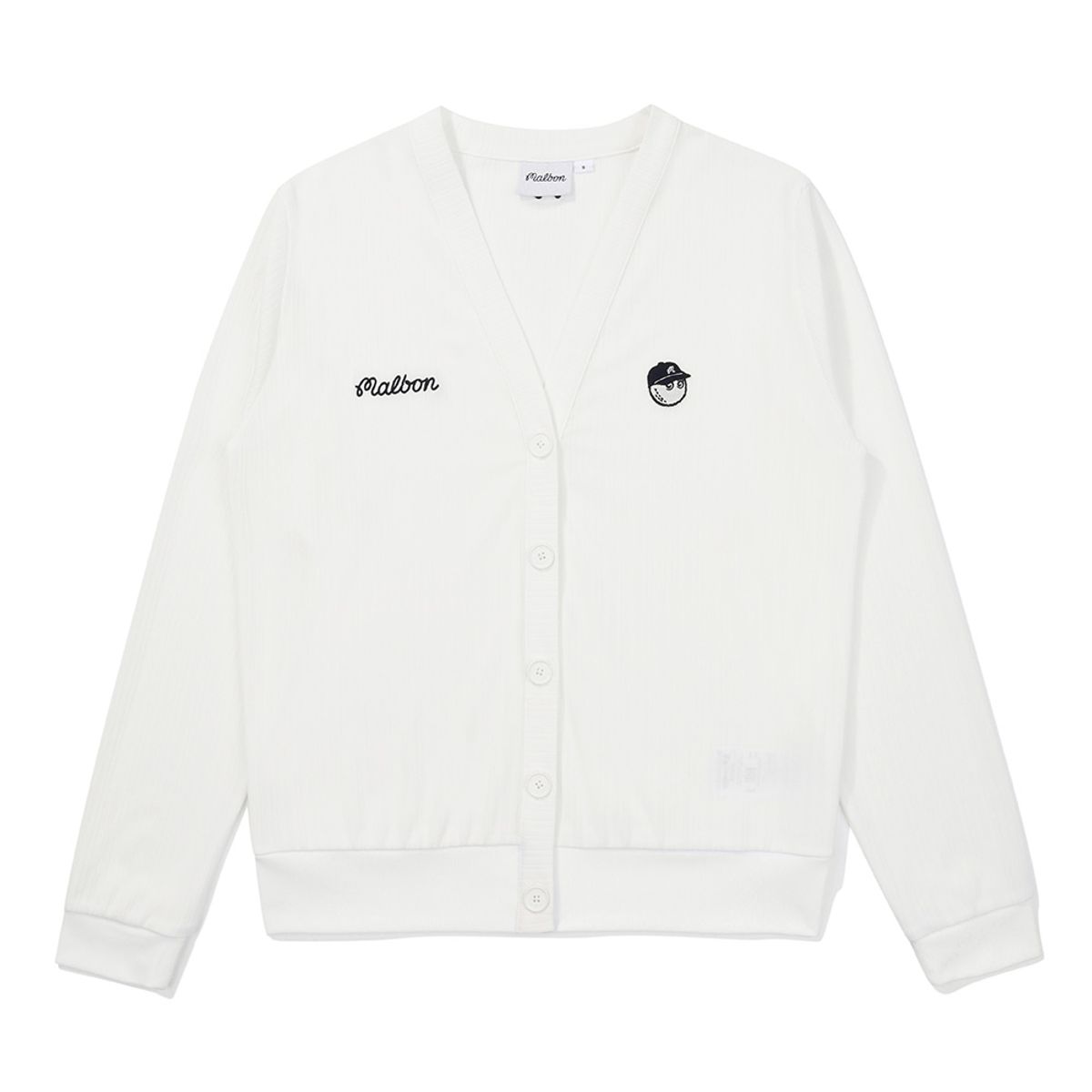 말본 골프(MALBON GOLF) 저지 플리츠 가디건 OFF WHITE (WOMAN)