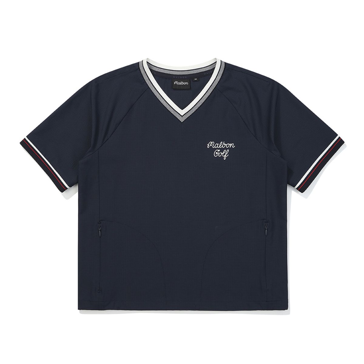 말본 골프(MALBON GOLF) 브이넥 에어닷 피스테 NAVY (WOMAN)