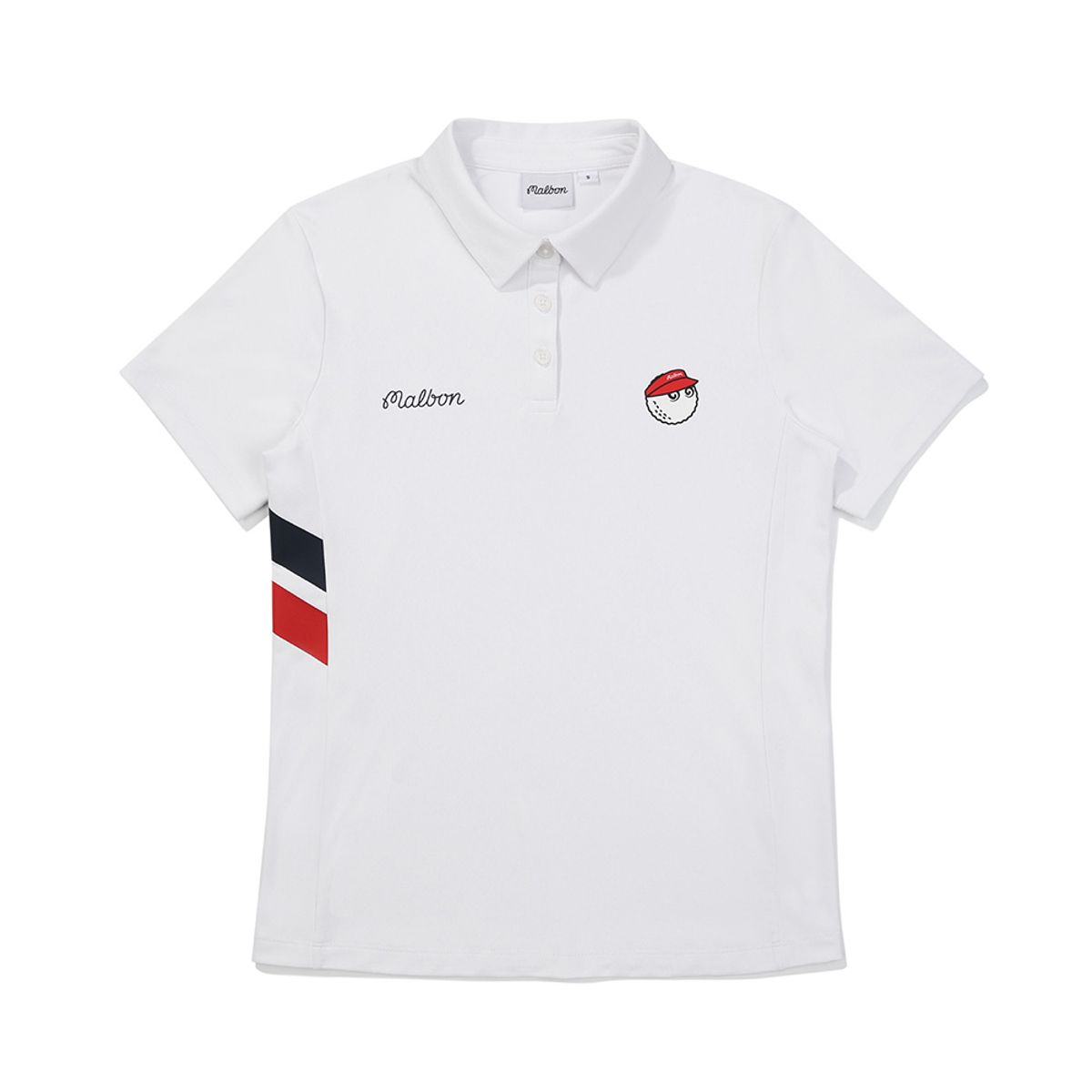 말본 골프(MALBON GOLF) 포인트 컬러 티셔츠 WHITE (WOMAN)