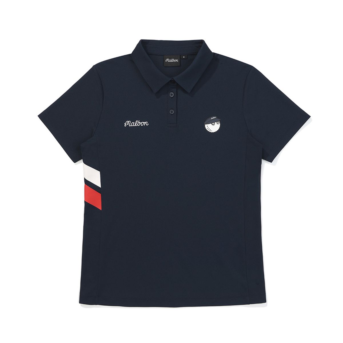 말본 골프(MALBON GOLF) 포인트 컬러 티셔츠 NAVY (WOMAN)