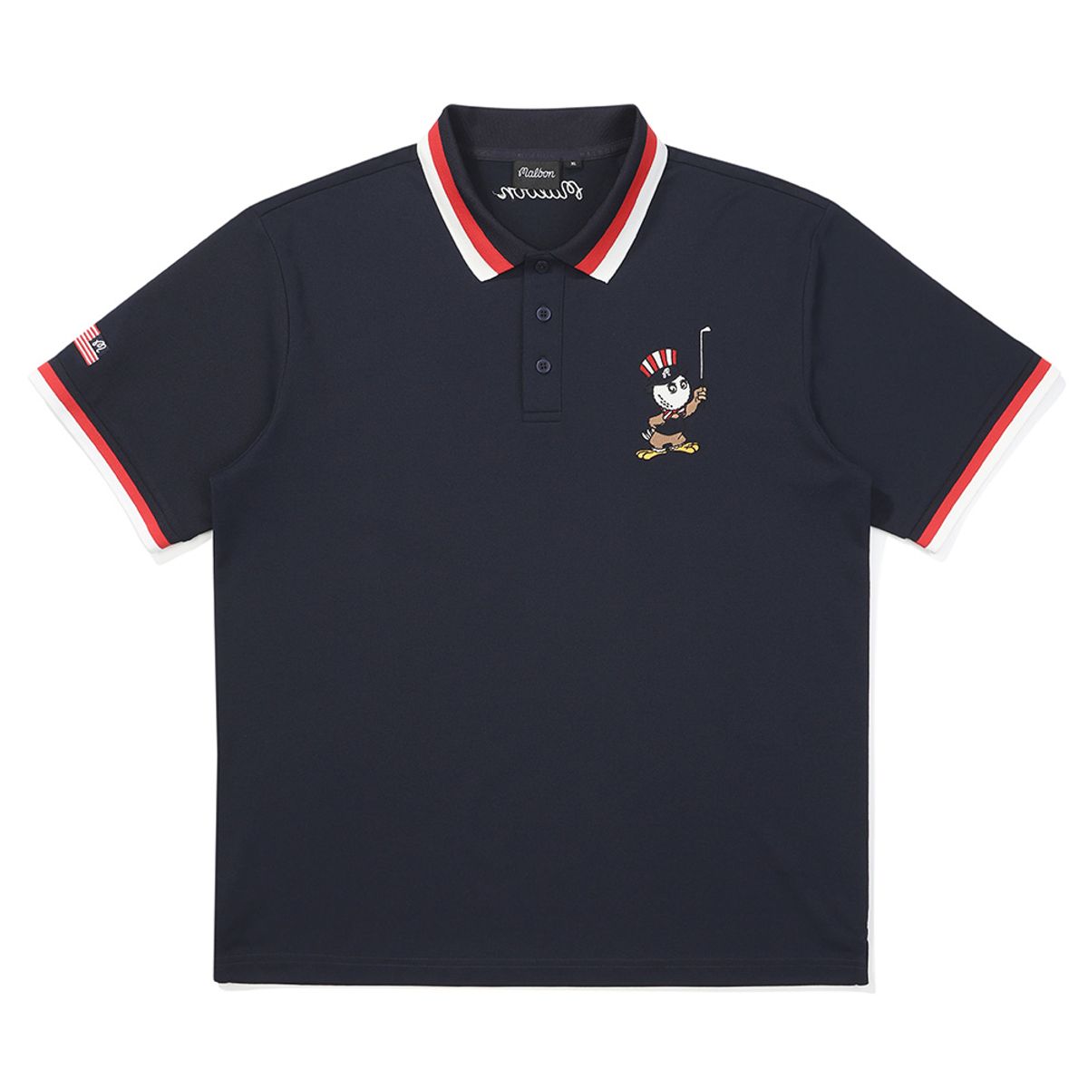 말본 골프(MALBON GOLF) 이글 버킷 플래그 폴로 티셔츠 NAVY (MAN)