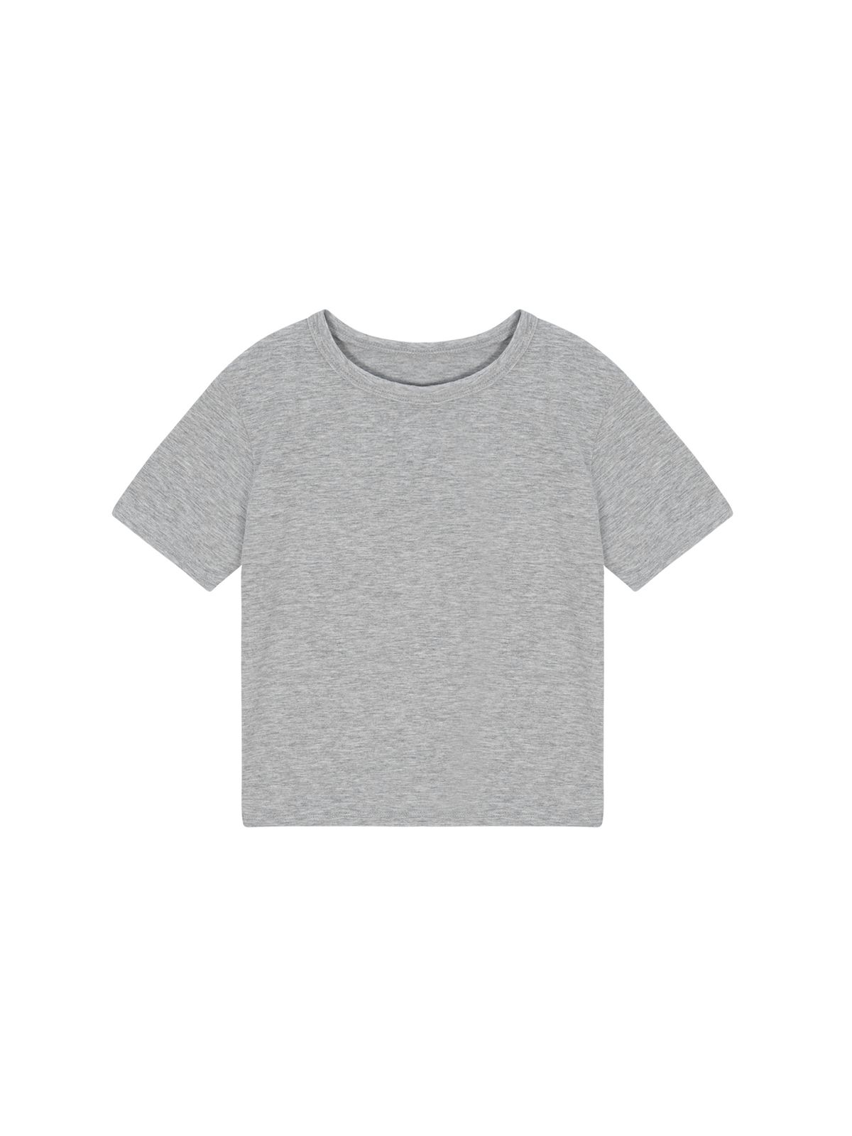 샐러드바구니(SALAD BAGUNI) Lace tag crop tee - gray