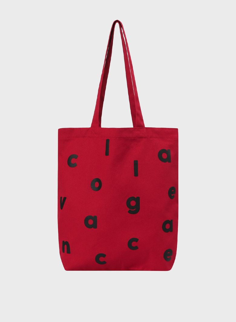 Logo Alphabet Cotton Bag - Red (에코백)