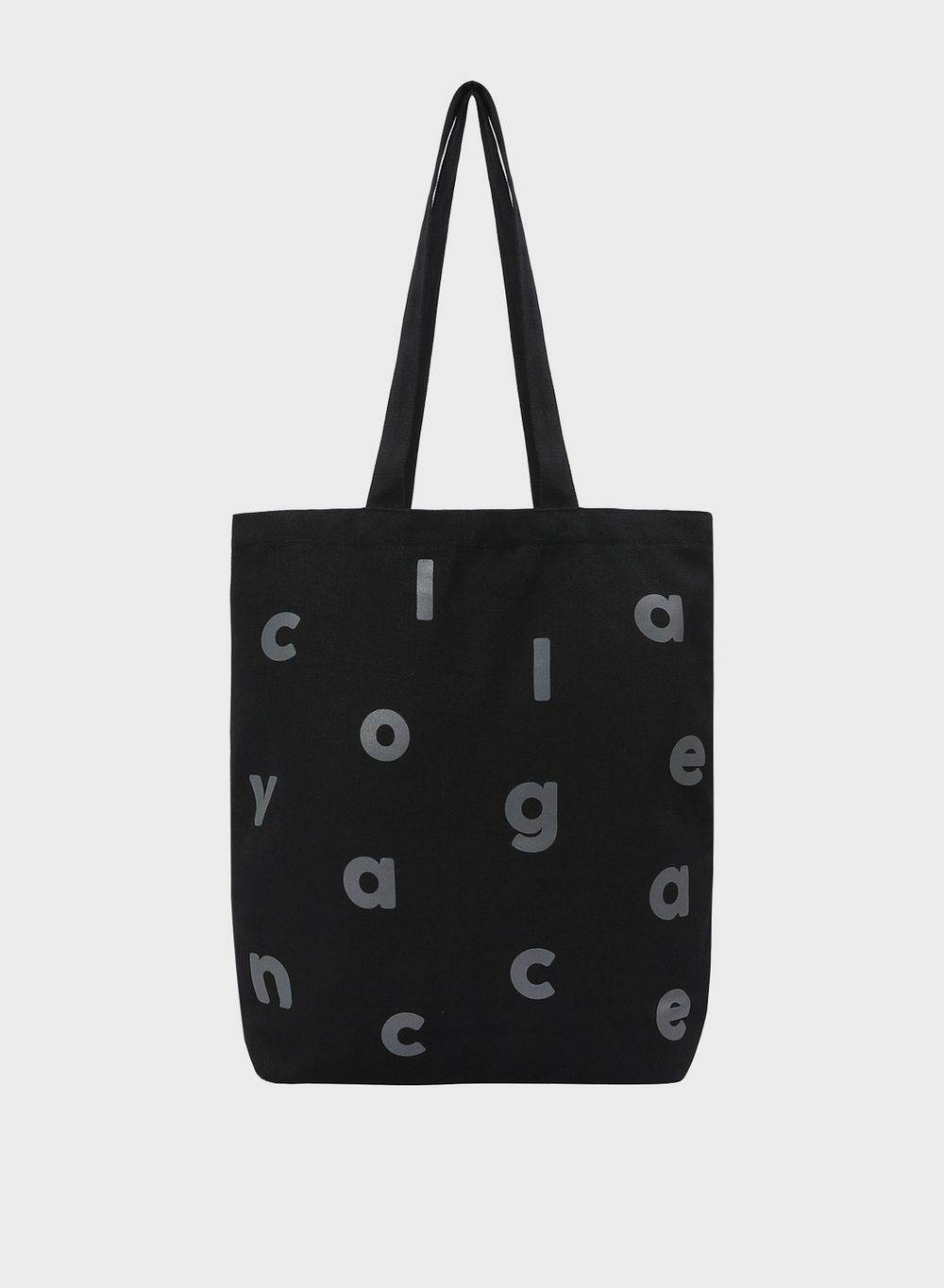 Logo Alphabet Cotton Bag - Black (에코백)