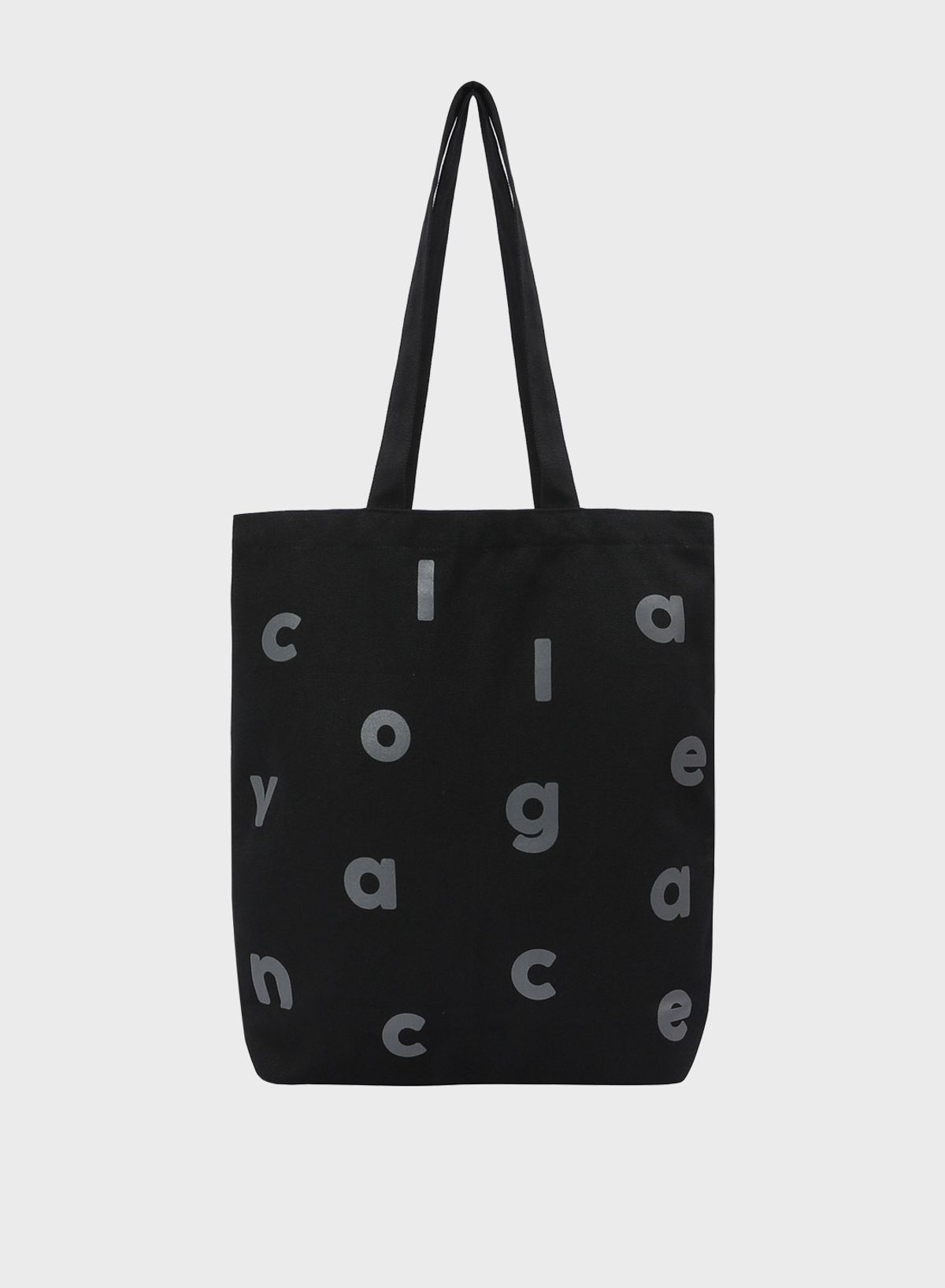 꼴라주바캉스(COLLAGEVACANCE) Logo Alphabet Cotton Bag - Black (에코백)