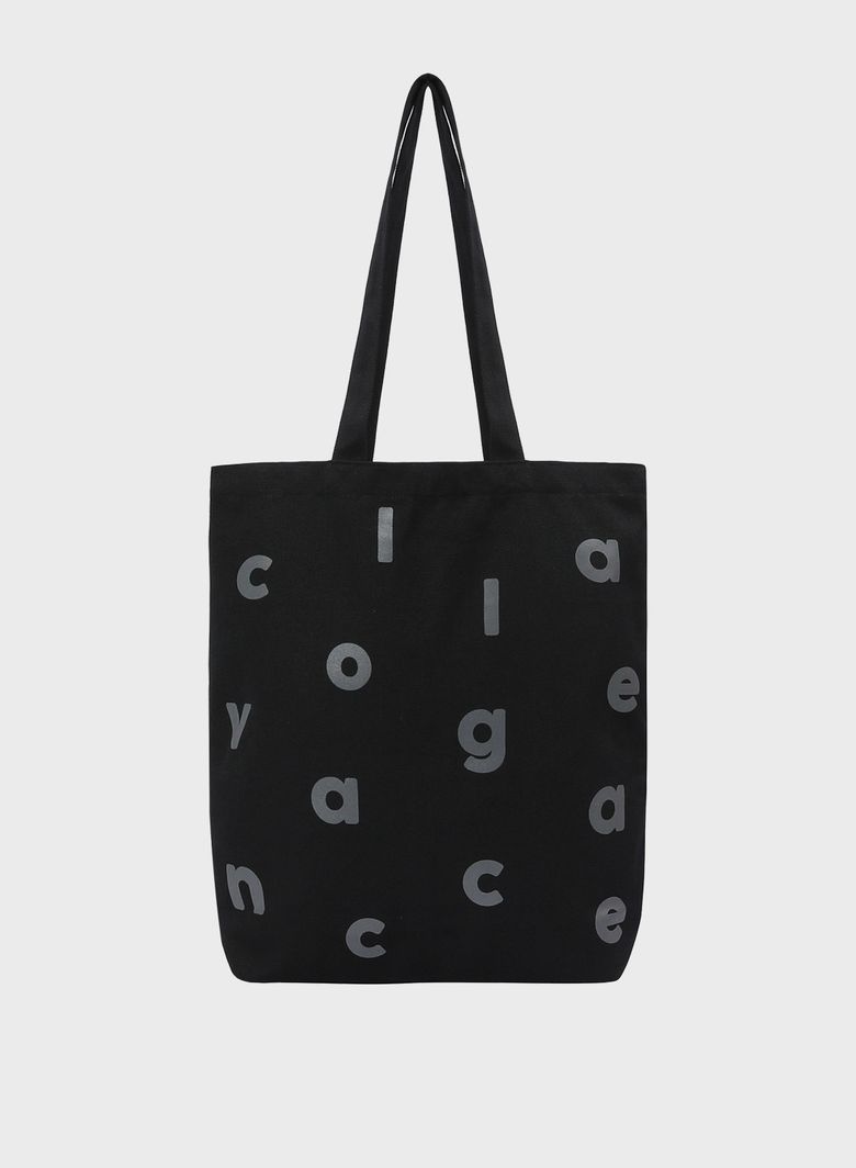Logo Alphabet Cotton Bag - Black (에코백)