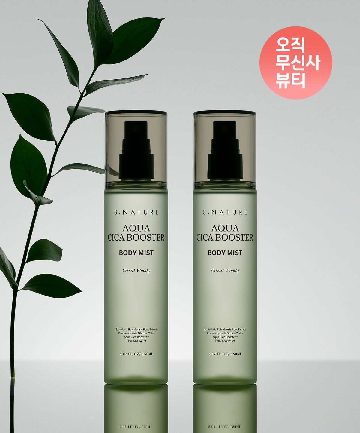 에스네이처(S.NATURE) [2PACK] 아쿠아 시카 부스터 바디미스트 150ml