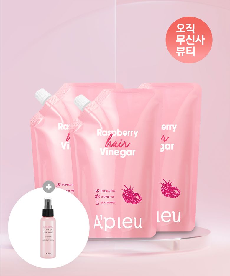 [3개] 라즈베리 헤어 식초 (리필용) 400ml