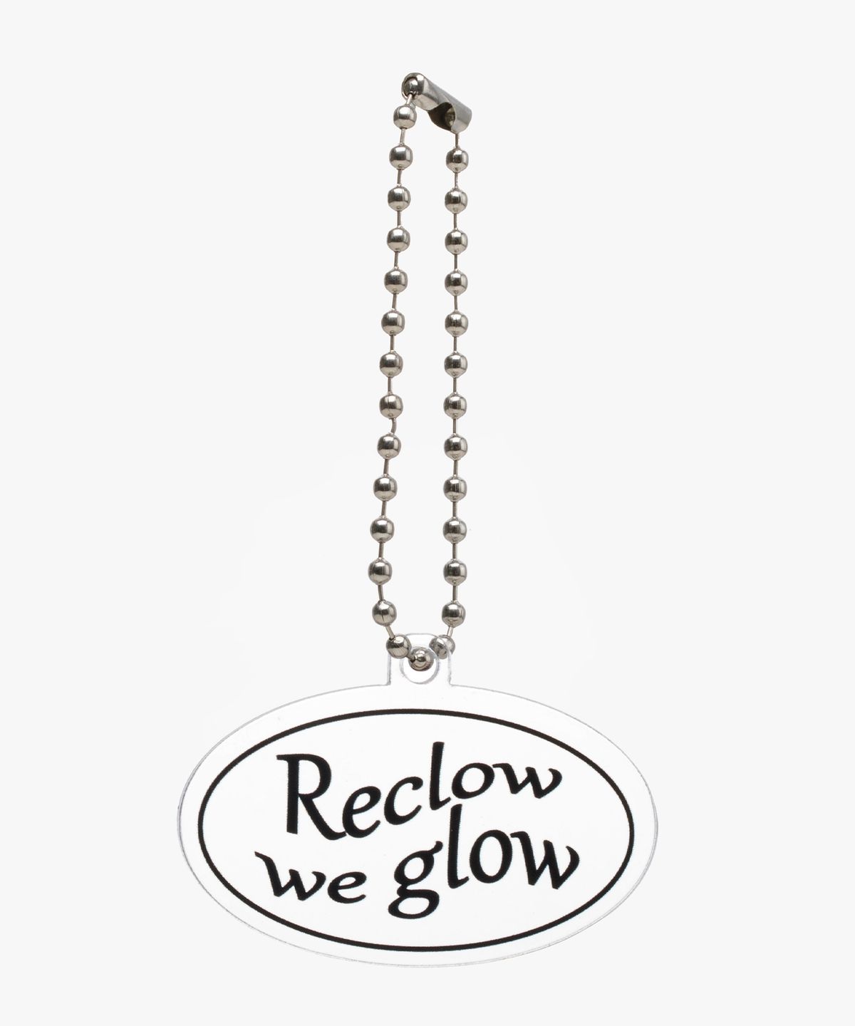 리끌로우(RECLOW) RC OVAL LOGO 아크릴 키링 CLEAR