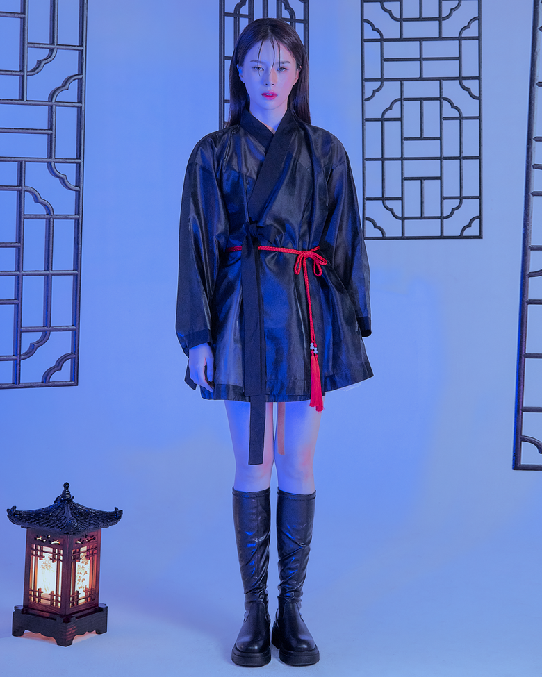 창의 두루마기 가디건 저승사자 블랙