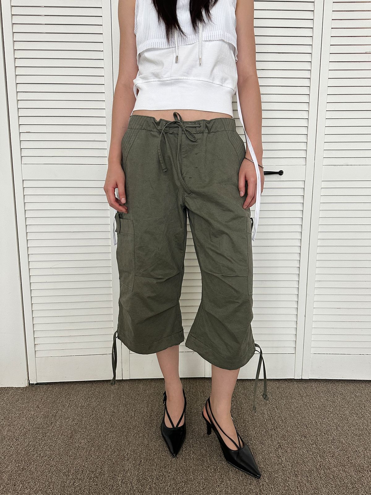 리게(RIGHE) CARGO HALF PANTS KHAKI