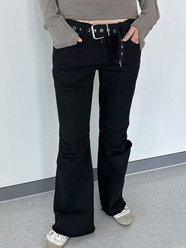 LOW RISE PANTS BLACK