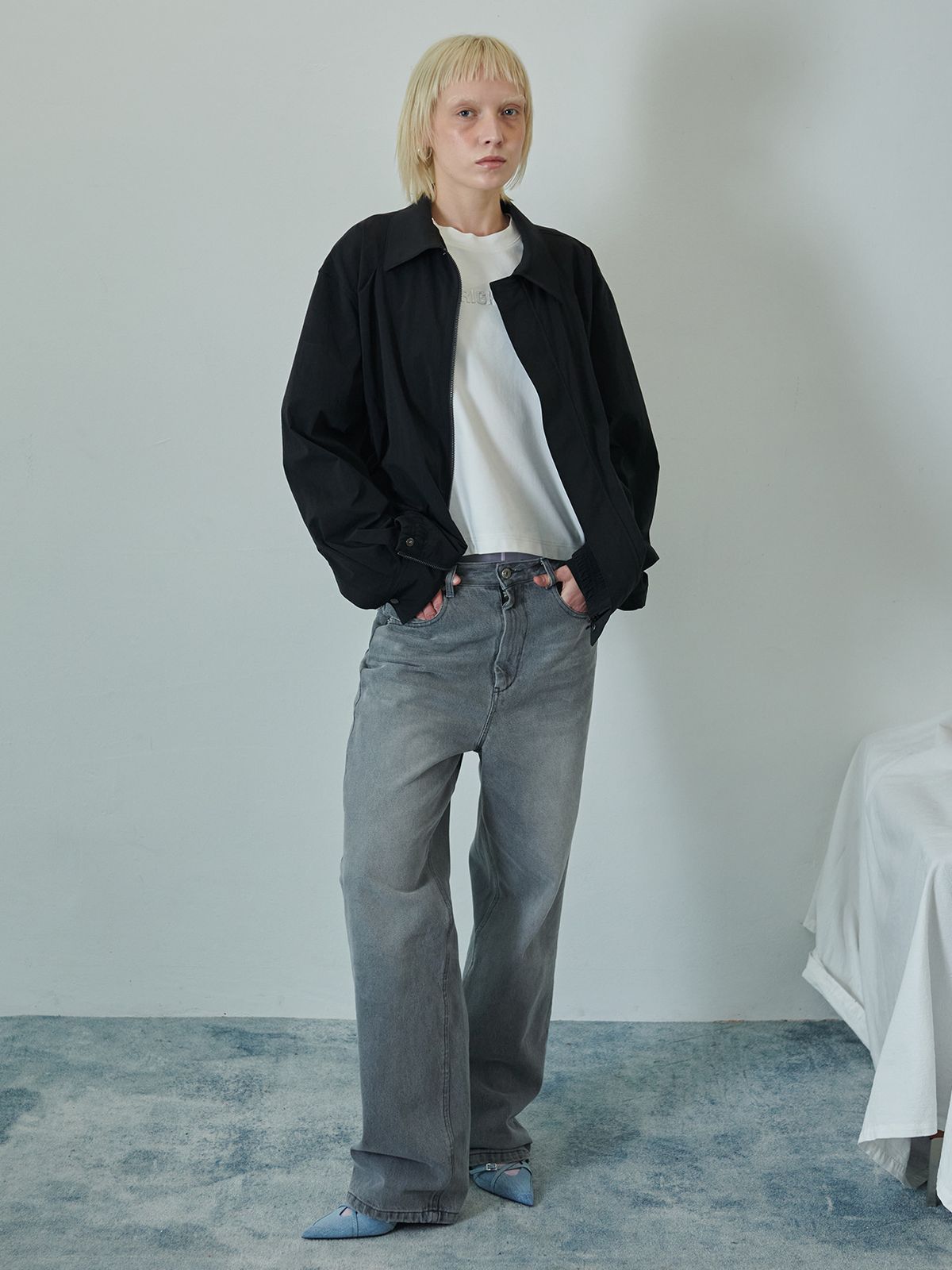 리게(RIGHE) EASY SHIRT JACKET BLACK