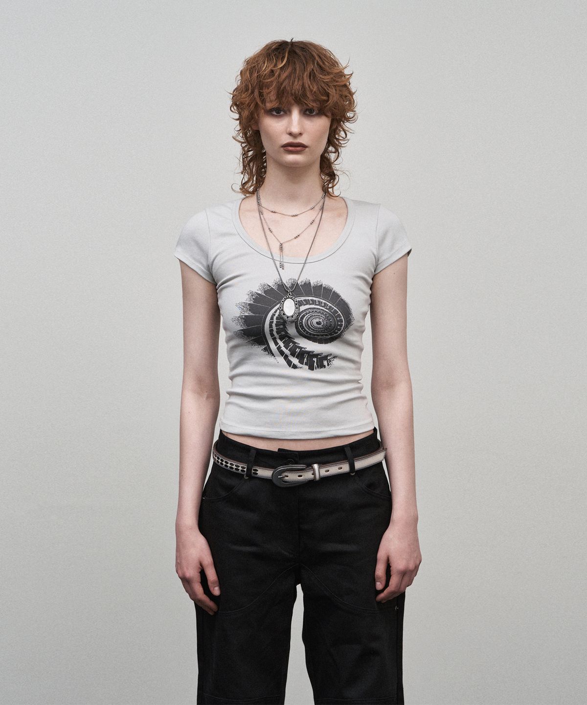 소어티(SOEOTI) Staircase Tee (Grey)