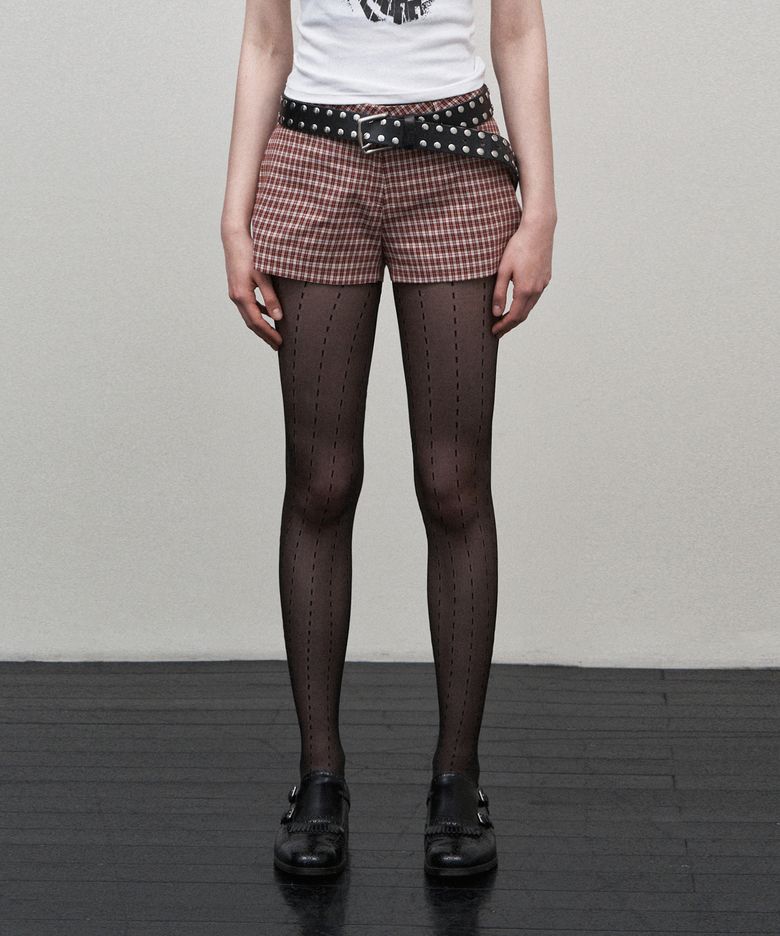 Check Micro Shorts (Red)