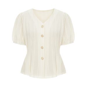 텐션퍼프반팔블라우스_I5B-CBL067