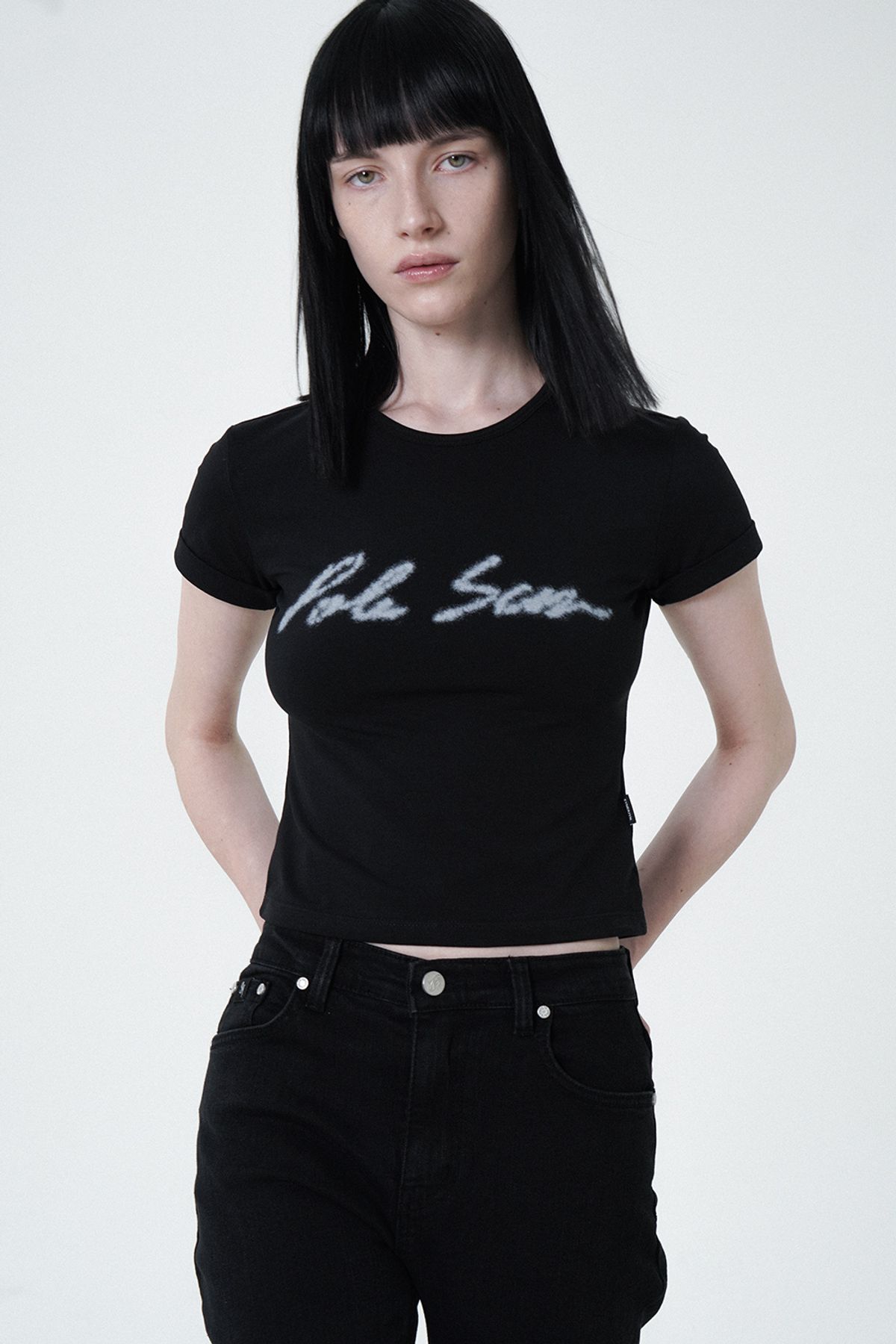 시너진(SYNERJYN) INK ROLL-UP SHORT SLEEVE BLACK