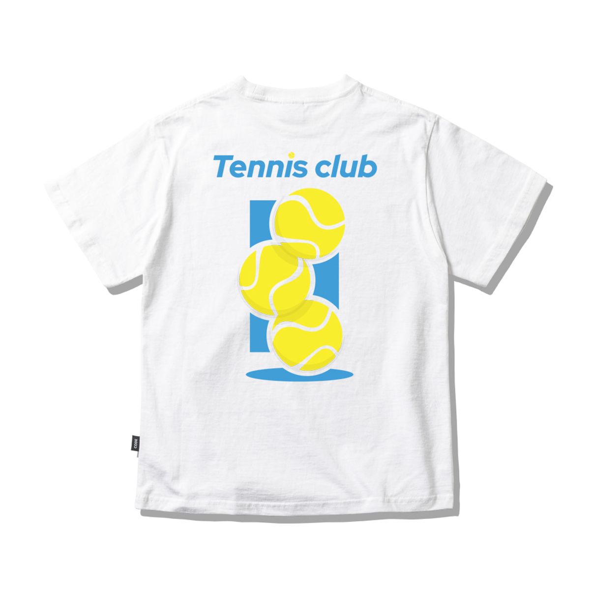 스플래시코드 키즈(SPLASHCODE KIDS) 키즈 반팔 티셔츠 화이트 - 테니스 클럽 블루(Tennis Club Blue)