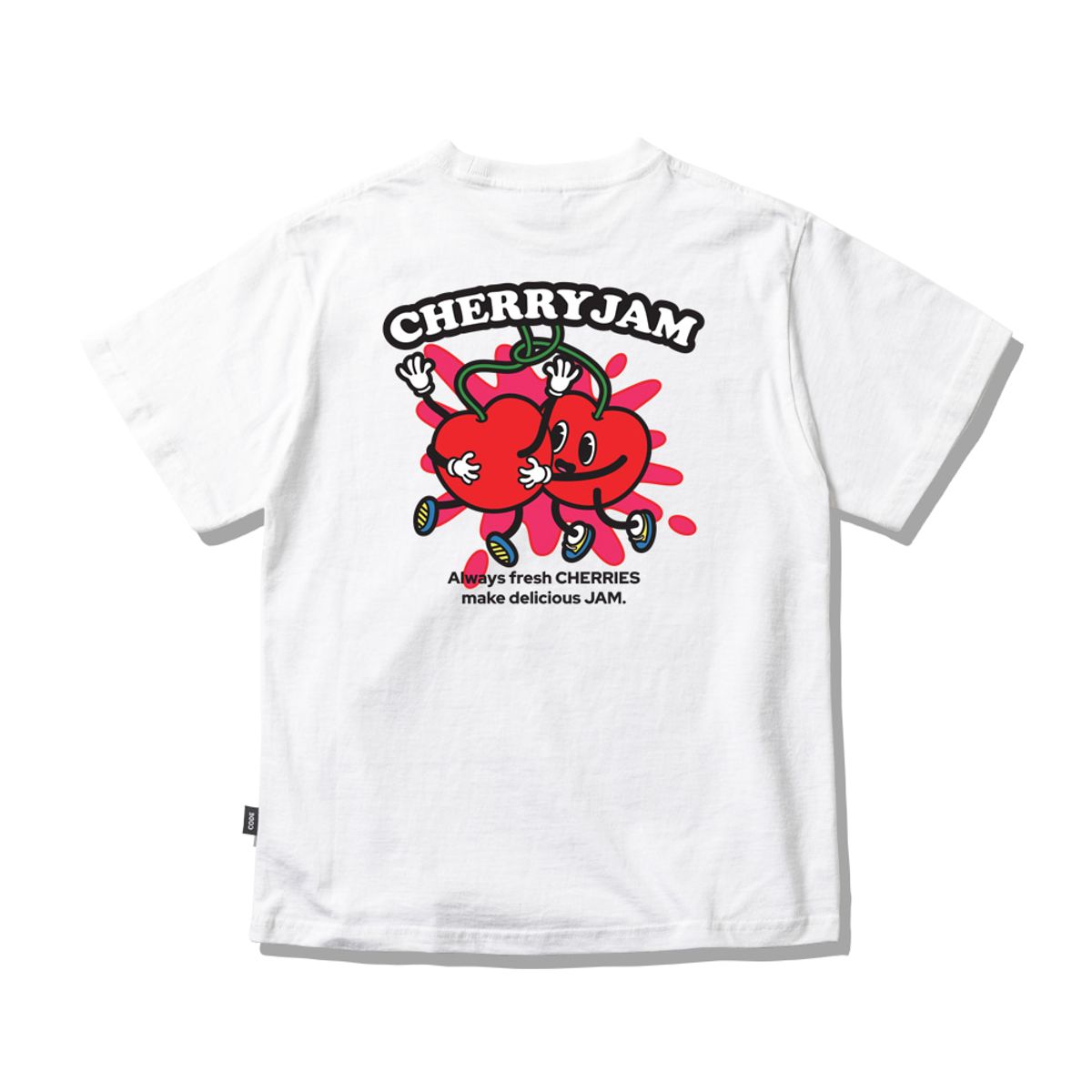 스플래시코드 키즈(SPLASHCODE KIDS) 키즈 반팔 티셔츠 화이트 - 체리 쨈(Cherry Jam)