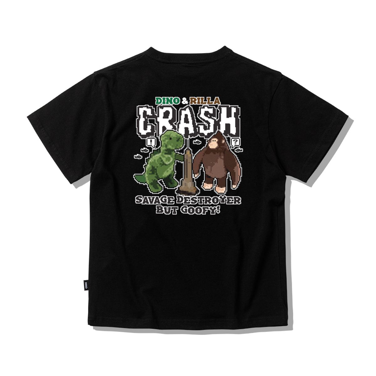 스플래시코드 키즈(SPLASHCODE KIDS) 키즈 반팔 티셔츠 블랙 - 크래시(Crash)