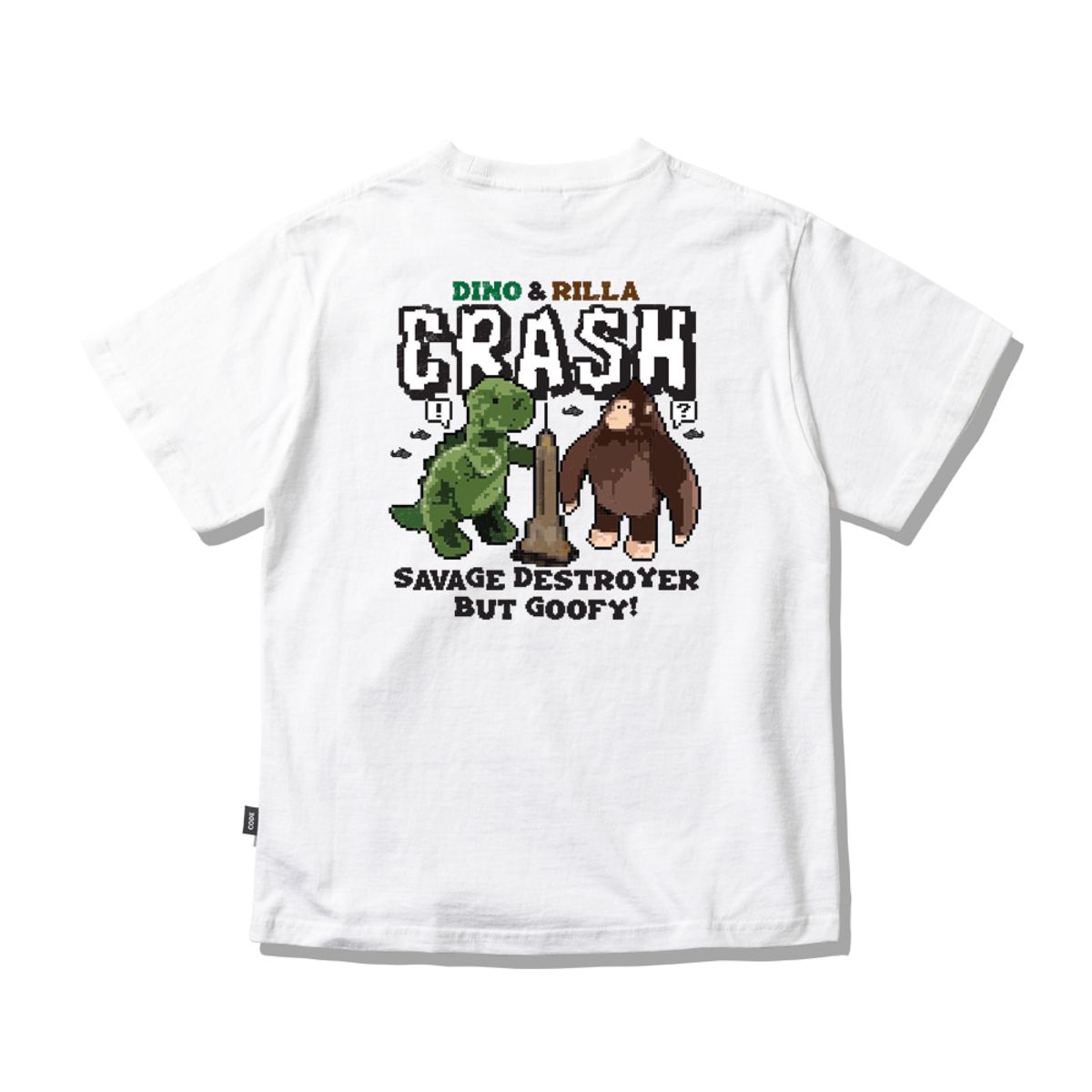 스플래시코드 키즈(SPLASHCODE KIDS) 키즈 반팔 티셔츠 화이트 - 크래시(Crash)