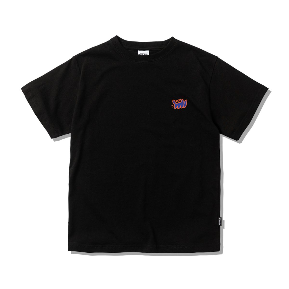스플래시코드 키즈(SPLASHCODE KIDS) 키즈 반팔 티셔츠 블랙 - 플라잉 캣(Flying Cat)