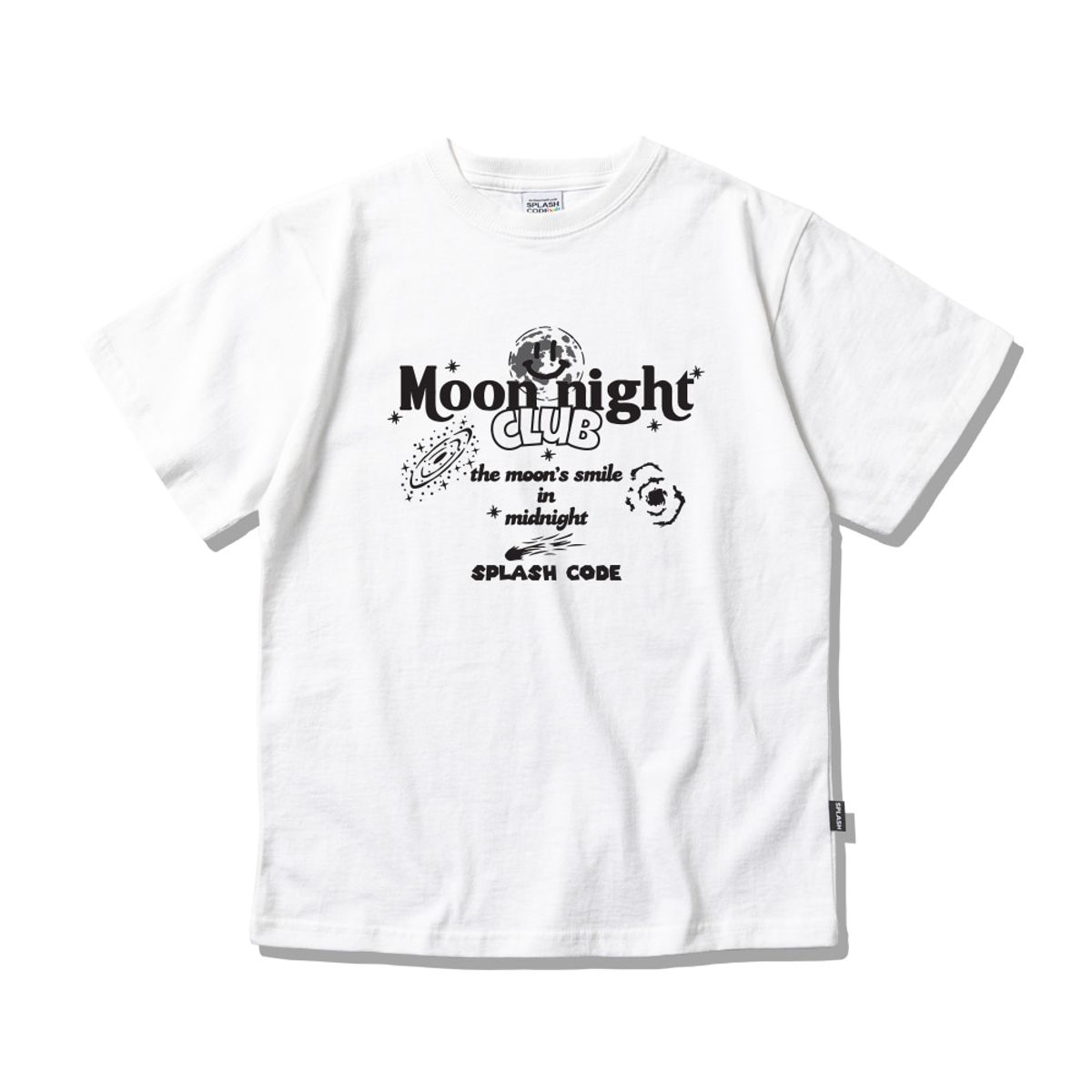 스플래시코드 키즈(SPLASHCODE KIDS) 키즈 반팔 티셔츠 화이트 - 문 나이트(Moon Night)