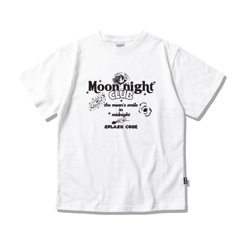 키즈 반팔 티셔츠 화이트 - 문 나이트(Moon Night)