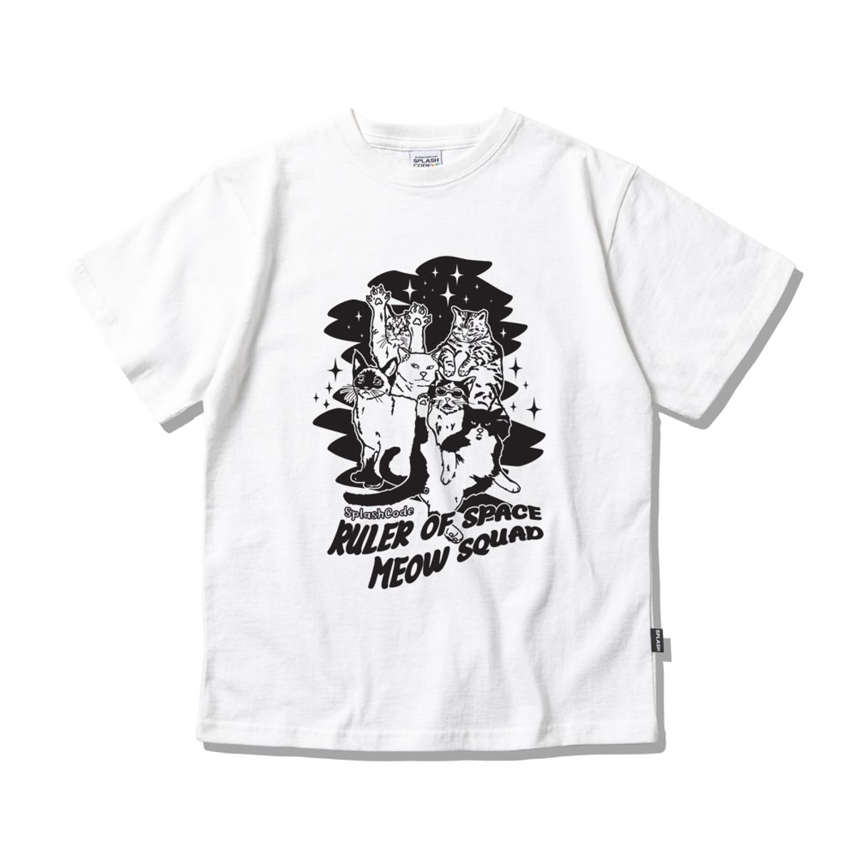 스플래시코드 키즈(SPLASHCODE KIDS) 키즈 반팔 티셔츠 화이트 - 캣츠(Cats)