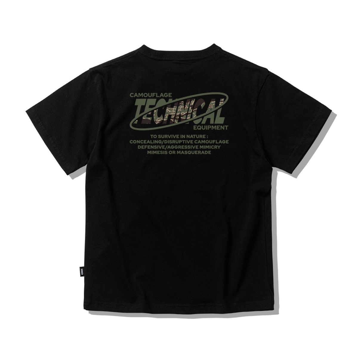 스플래시코드 키즈(SPLASHCODE KIDS) 키즈 반팔 티셔츠 블랙 - 타이거 스트라이프(Tiger Stripe)