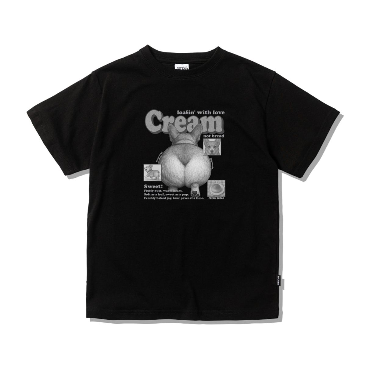 스플래시코드 키즈(SPLASHCODE KIDS) 키즈 반팔 티셔츠 블랙 - 크림빵(Cream Bread)