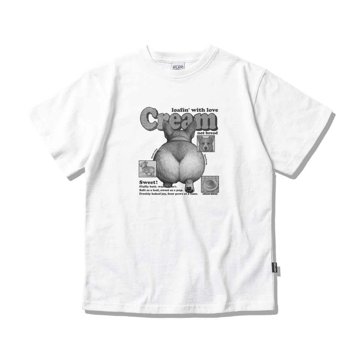 스플래시코드 키즈(SPLASHCODE KIDS) 키즈 반팔 티셔츠 화이트 - 크림빵(Cream Bread)