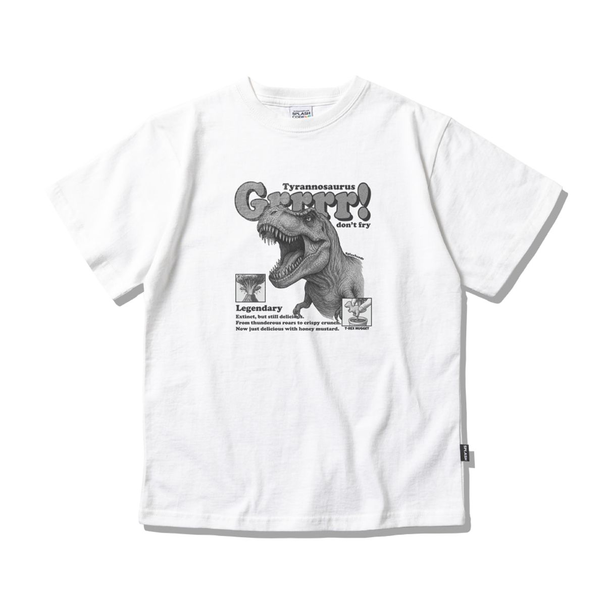 스플래시코드 키즈(SPLASHCODE KIDS) 키즈 반팔 티셔츠 화이트 - 치킨너겟(Nugget)