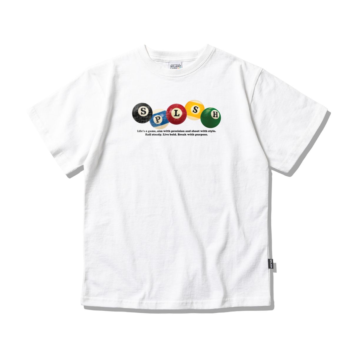 스플래시코드 키즈(SPLASHCODE KIDS) 키즈 반팔 티셔츠 화이트 - 빌리어즈(Billiards)