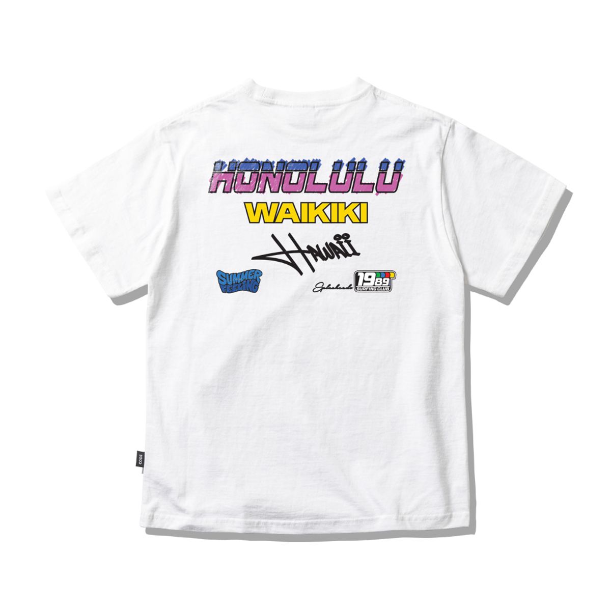 스플래시코드 키즈(SPLASHCODE KIDS) 키즈 반팔 티셔츠 화이트 - 호놀룰루(Honolulu)