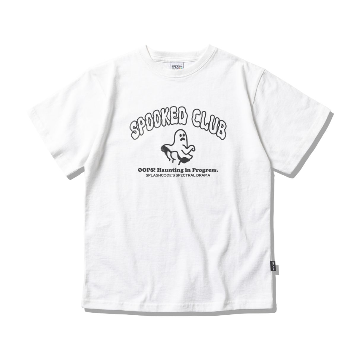 스플래시코드 키즈(SPLASHCODE KIDS) 키즈 반팔 티셔츠 화이트 - 웁씨 고스트(Oopsy Ghost)