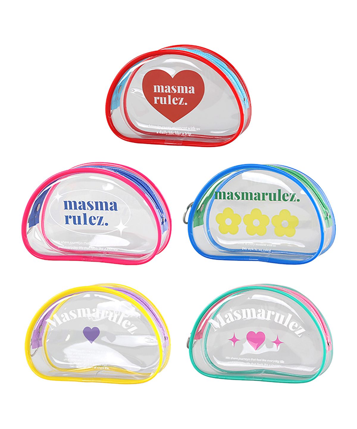 마스마룰즈(MASMARULEZ) Color-pop clear pouch_5Colors