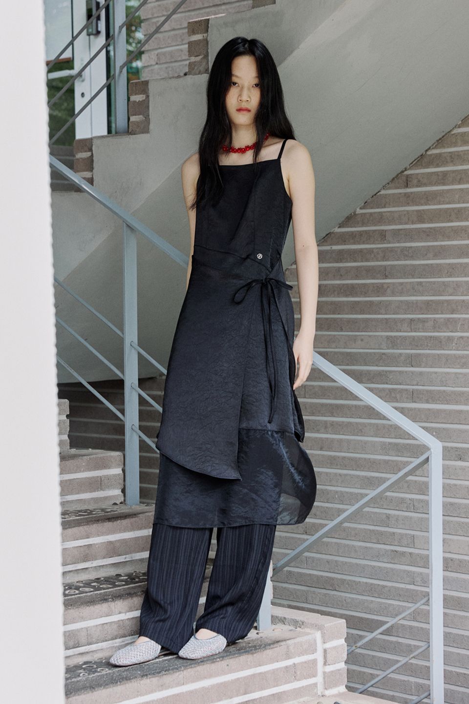 ☆新品未使用☆【AMOMENTO】SHEER LONG DRESS 2025ss Azzure Couture FM9051 Evening Dress - Spring 2024 Collection