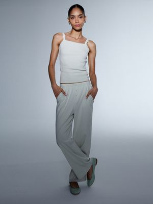 G BUTTON FLY PANTS (PISTACHIO)