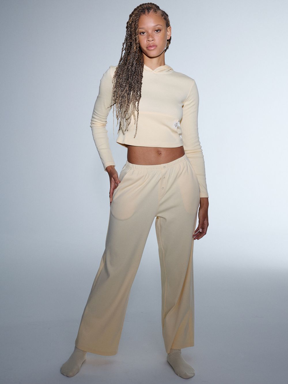 G BUTTON FLY PANTS (BUTTER)