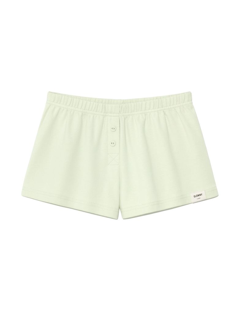 BUTTON FLY MINI SHORTS (PISTACHIO)