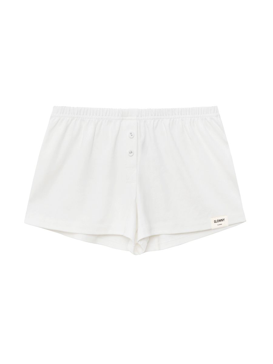 MUSINSA | GLOWNY BUTTON FLY MINI SHORTS_3 Colors
