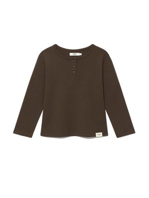 3/4 BUTTON FLY TEE (CHOCO)