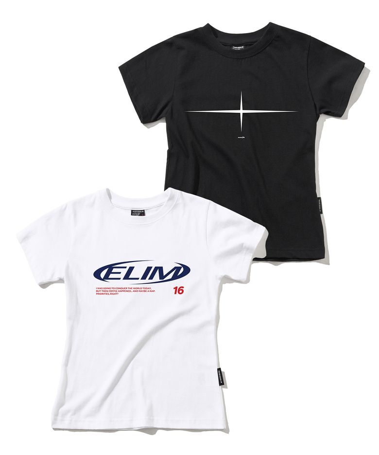 [2PACK] EL 16ELIM 플랫 슬림핏 반팔티 2종 패키지