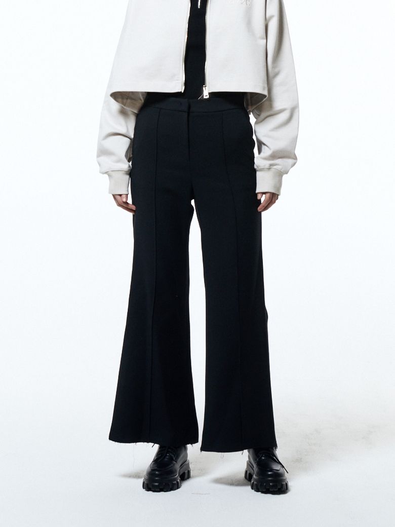 WOOL WIDE PANTS BLACK