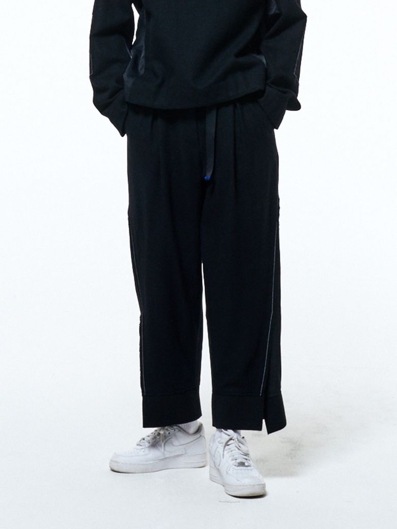 WOOL SETUP PANTS BLACK