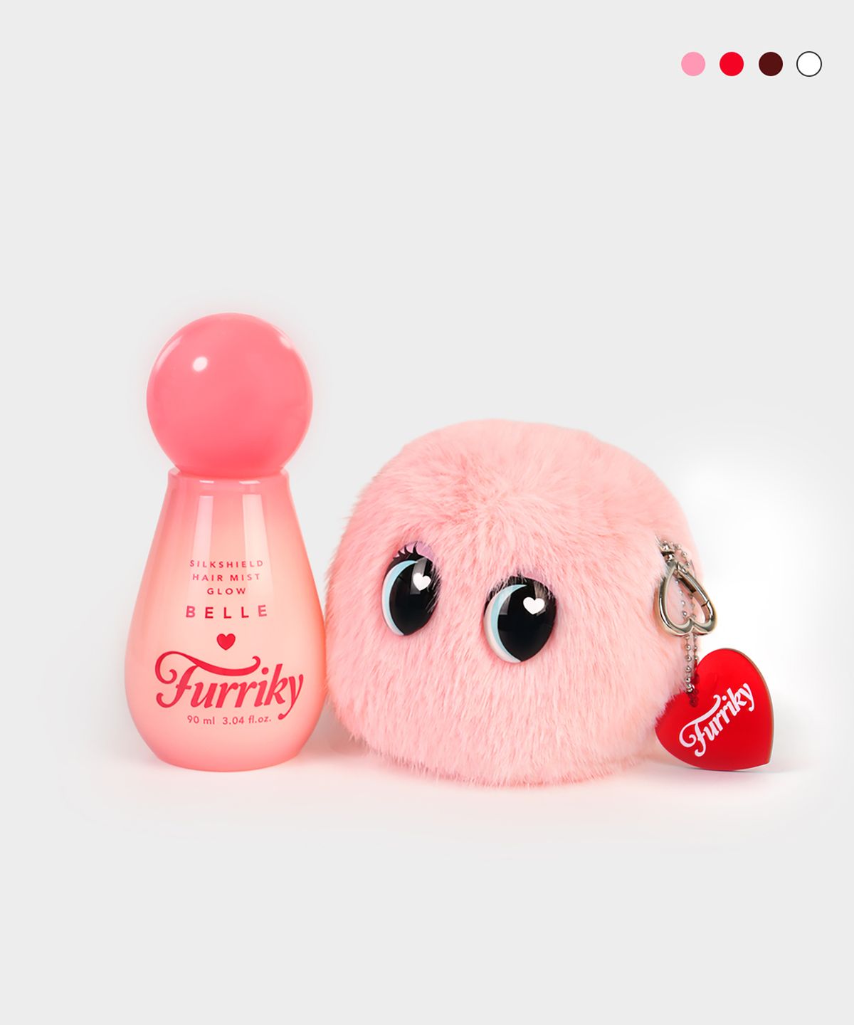 퍼리키(FURRIKY) 실크실드 헤어 미스트 글로우 Belle 90ml & 키링 세트